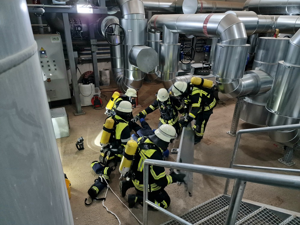 Feuerwehrübung in der Energiezentrale