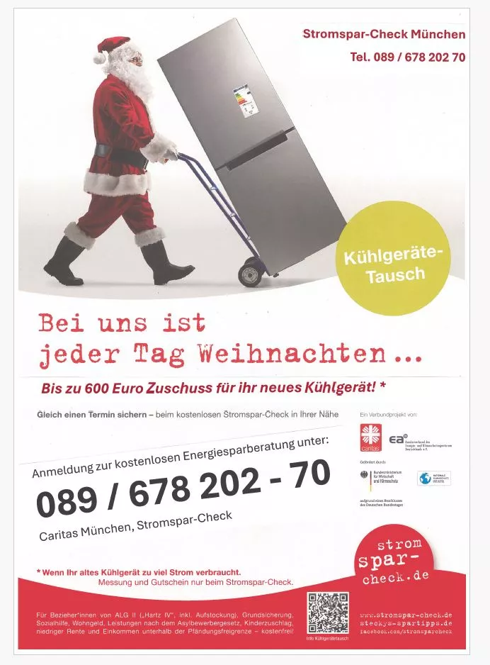 Stromsparcheck Caritas Kühlschrank